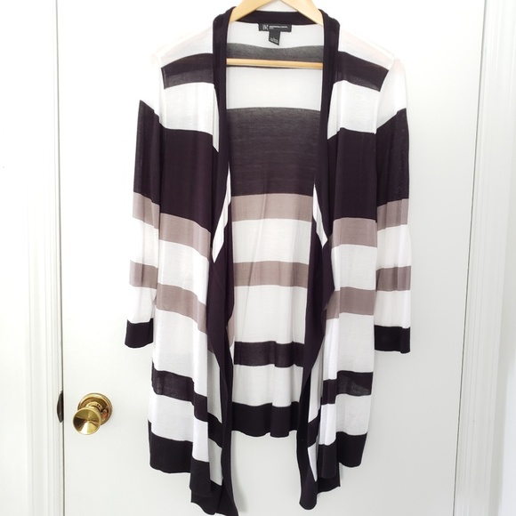 INC International Concepts Sweaters - INC Concepts || Striped Waterfall Cardigan
